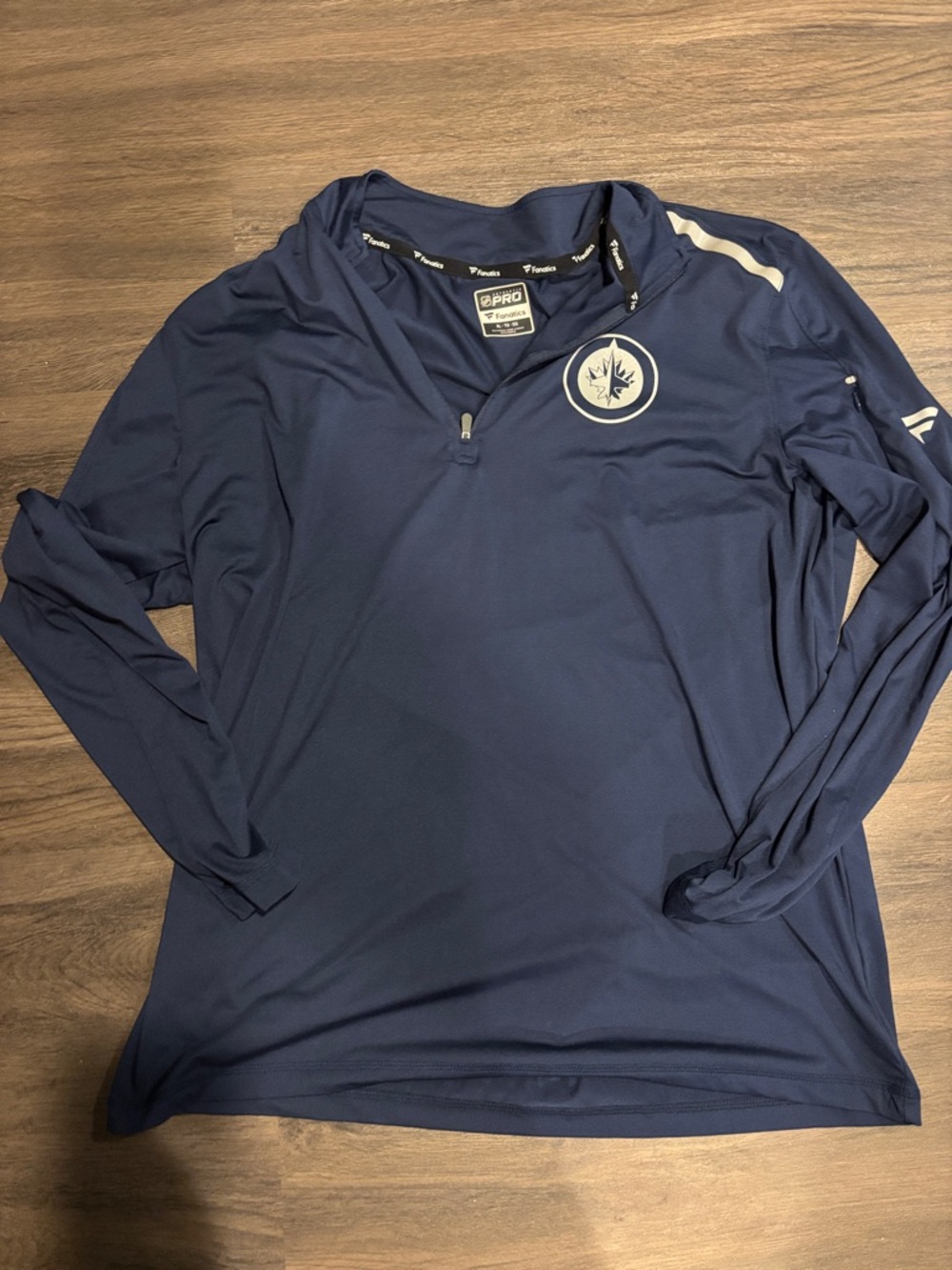 Fanatics Navy Blue NHL Pro Zip Pullover